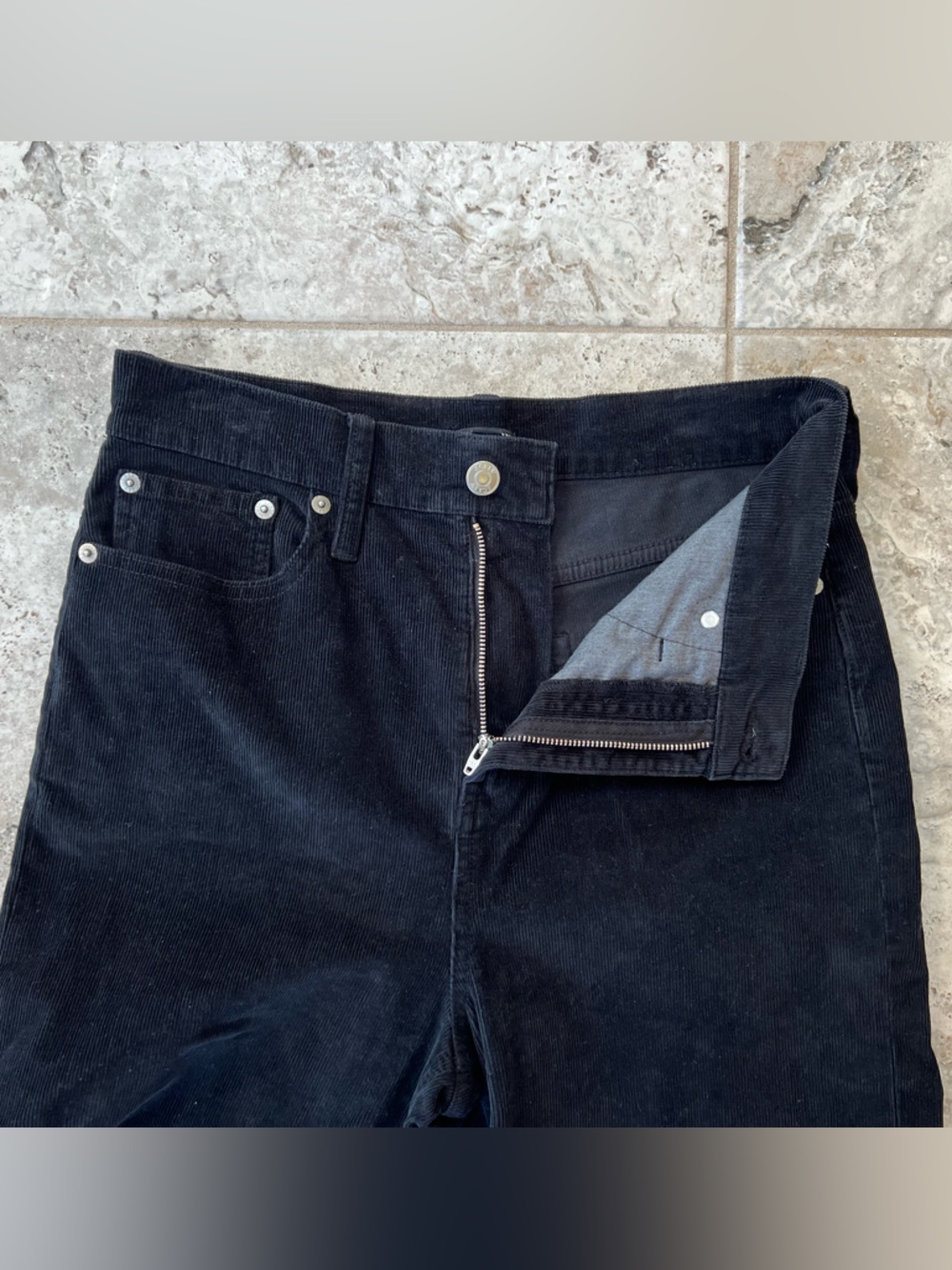 J.Crew Women’s Wide-leg High Rise Corduroy Trouser Pants BT922 in Black, 26 - Picture 11 of 11